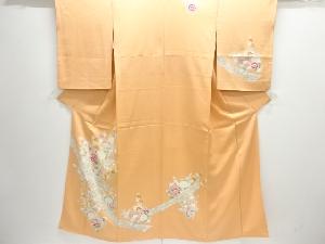 短冊に草花模様訪問着